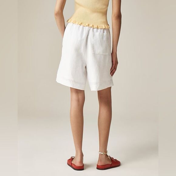 NWT J CREW 7" Stratus short in linen in white - Picture 3 of 6